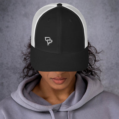 PF Black Retro Trucker Hat