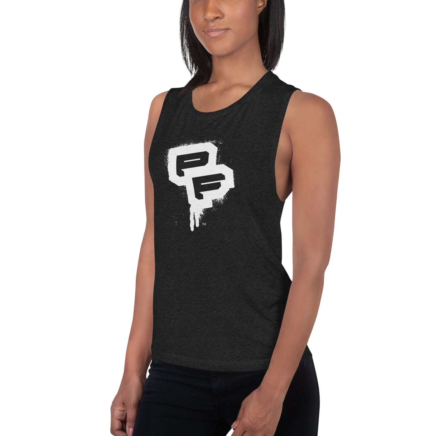 PF Black Ladies’ Muscle Tank